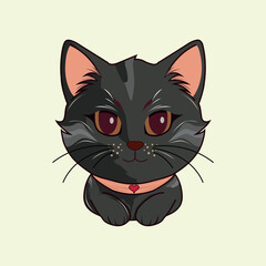 Cute and adorable cat illustrations can be used for t-shirts, icons and various others