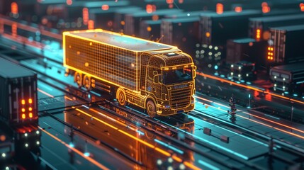 Logistics companies leverage AI for global supply chain optimization - obrazy, fototapety, plakaty