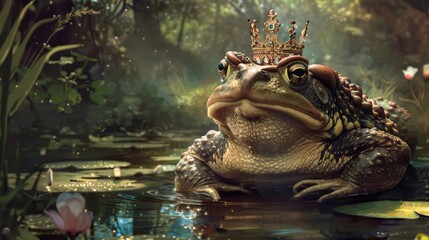 frog king with crown
