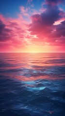 Obraz premium Tranquil evening over a vast body of water