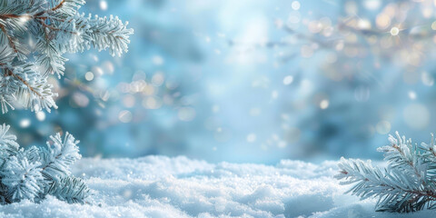Snow background, with snowflakes falling on the ground,Winter christmas  snow background with snowdrifts, banner