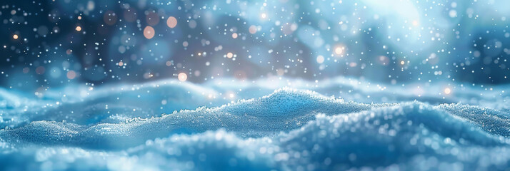 Fototapeta na wymiar Snow background, with snowflakes falling on the ground,Winter christmas snow background with snowdrifts, banner