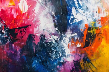 Emotional Turmoil: Abstract Expressionism in Bold Colors - obrazy, fototapety, plakaty