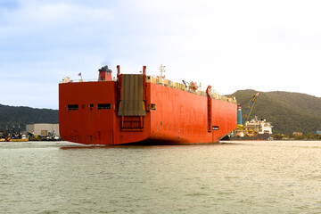 Vehicle transport ship from the port of Santos