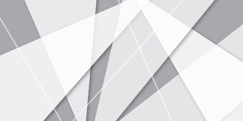 Obraz premium Trendy geometric triangle pattern shape background. White and gray color geometric style, lines and corners. Polygon background pattern polygonal black and white wallpaper gray. Decorative web layout 