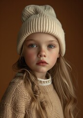 little girl , fashion photography mixed with minimalist abstract art, high fashion , emotive facial expressions
