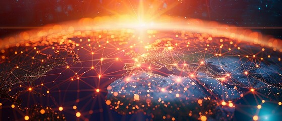 Obraz premium Interconnected vibrancy of global finance