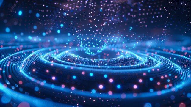 A holographic diaphragm, rhythmically moving to regulate data intake