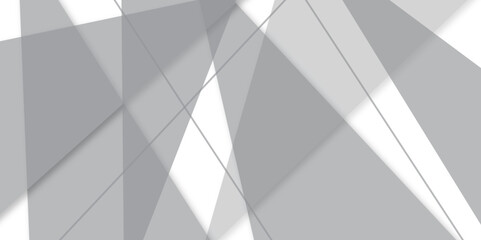 Fototapeta premium Trendy geometric triangle pattern shape background. White and gray color geometric style, lines and corners. Polygon background pattern polygonal black and white wallpaper gray. Decorative web layout 