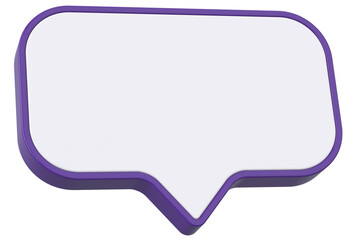 Speech bubble. Chat bubble. 3D illustration.