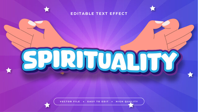 Colorful spirituality 3d editable text effect - font style
