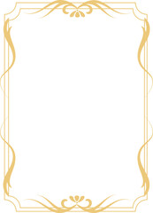 Luxury gold art nouveau frame element vector