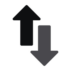 Up Down Arrows Icon - Directional Navigation Symbol