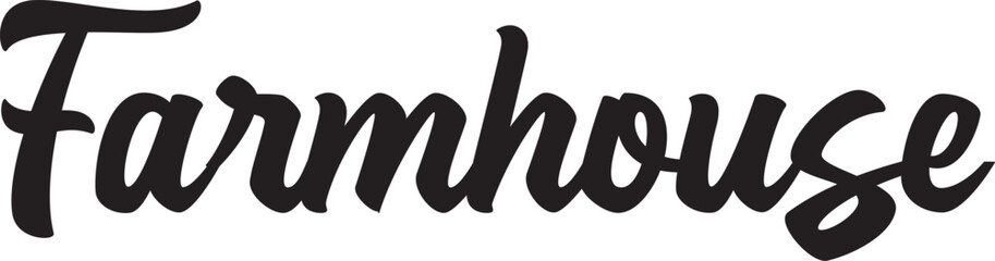 Farmhouse typography design on plain white transparent isolated background for card, shirt, hoodie, sweatshirt, apparel, tag, mug, icon, poster or badge