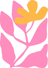 Abstract botanical wall art vector