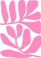 Abstract botanical wall art vector