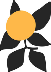 Abstract botanical wall art vector