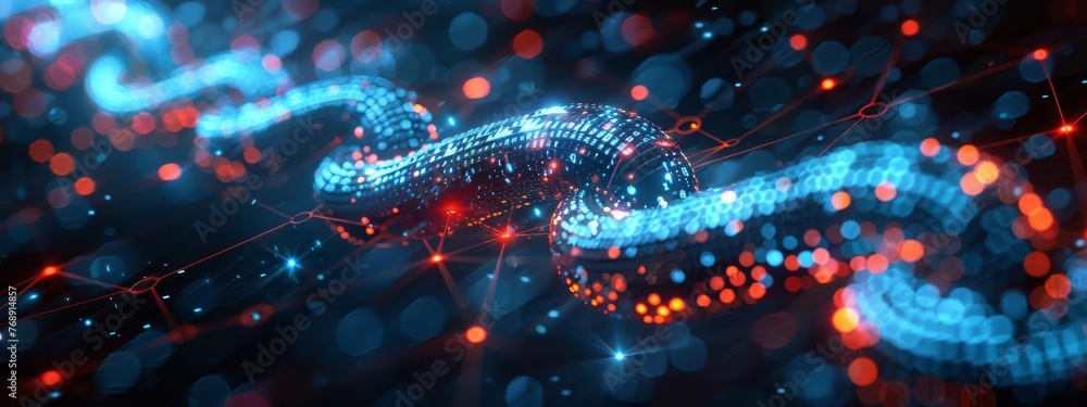 Poster infographic summarizing the key takeaways from a comprehensive background on blockchain technology, 