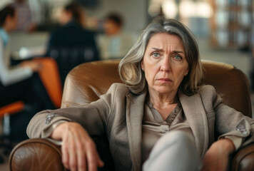 Obraz premium portrait of a middle age woman in classic clothes