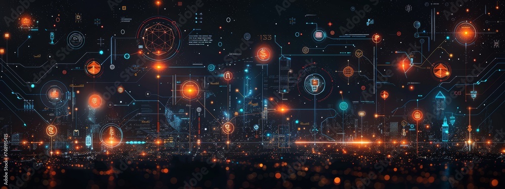 Poster visual roadmap for beginners interested in exploring blockchain, outlining key concepts and resource
