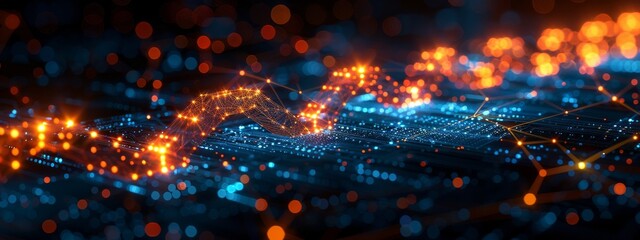 image showcasing blockchain's applications in real estate, facilitating transparent property transactions and ownership records.