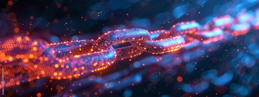 Poster visualize the concept of self-executing smart contracts, with blockchain-based agreements automatica