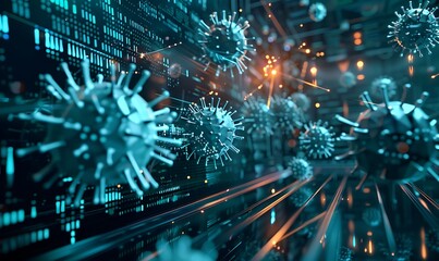 Witness the infiltration of malware as it breaches the defenses of computer networks during a cyber attack