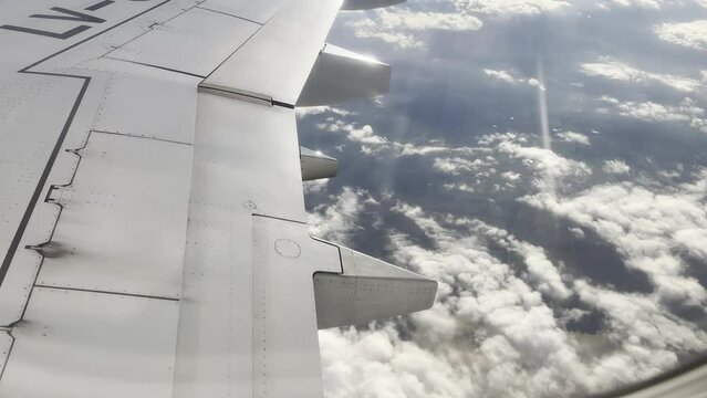 Aeroplane flying over City