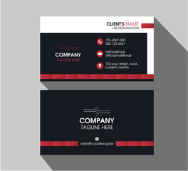 Naklejka premium Modern business card design. Elegant business card layout for Professional. Corporate visiting card vector. Modern geometric shape background calling card. 