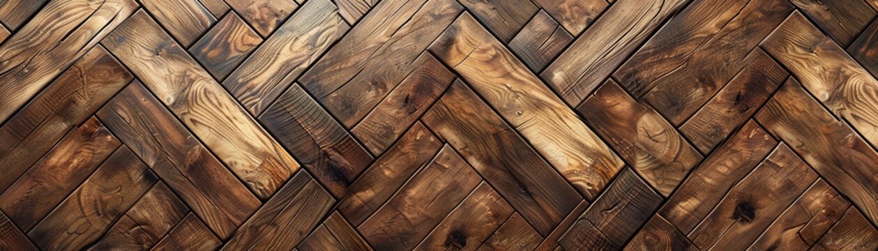 Seamless hardwood parquet floor texture showcasing intricate patterns and rich natural wood tones