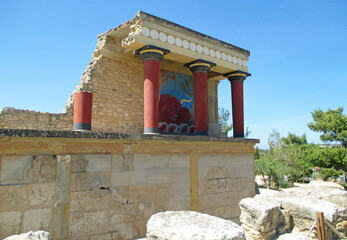 Reconstructed Ancient Customs House at the North Entrance of the Palace of Knossos, UNESCO World...