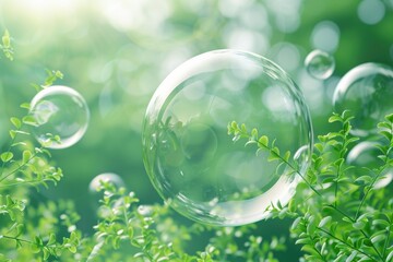 Allergenfree bubble shield by purifiers, peaceful and serene atmosphere , 3D illustration