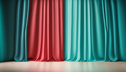 The vibrant interplay of colors and patterns with these beautifully designed curtains against colorful walls, adding a touch of elegance to the interior.