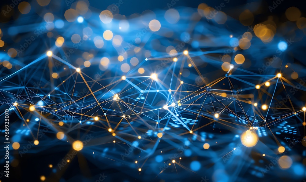 Poster background in technology networking