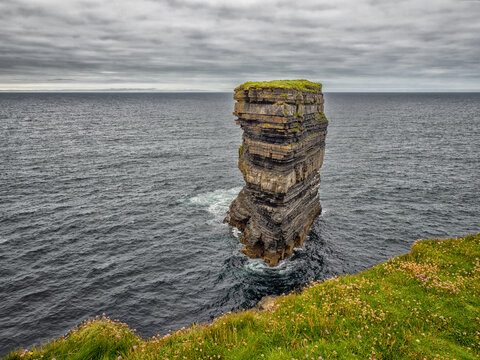 Dun Briste Sea Stack - Giant Rock Protruding From Ocean
