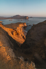 sunset on the sea at the coast in Peru