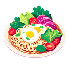 noodle with egg 