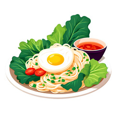 noodle with egg 