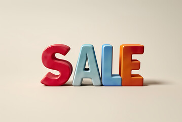 volumetric inscription "Sale"