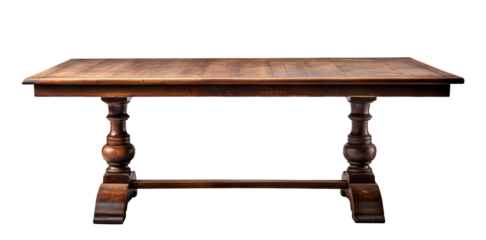 Old wooden table, cut out