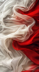 Obraz premium Red and White Floral Background Wallpaper: Elegant Dichromic Design Generative AI