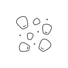 Corn kernels line outline icon