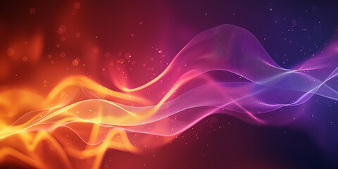 Fototapeta premium Leuchtfarbenes Hintergrundmotiv in einzigartigen welligen Design mit vielen bunten Farben als Explosion im Querformat für Banner