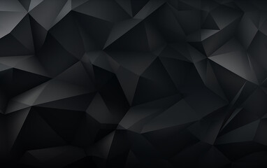 Black Abstract Geometric Background: Mesmerizing Polygons Craft a Modern Visual Delight, advertisement, wallpaper, banner