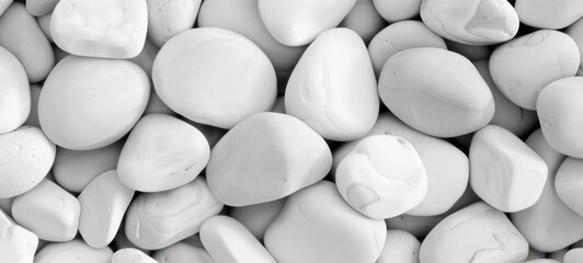 Sandstone Background , Gray and white stone background on the beach. Round and smooth gravel texture. Cobblestone pattern.