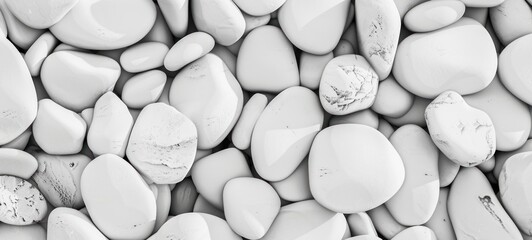 Sandstone Background , Gray and white stone background on the beach. Round and smooth gravel texture. Cobblestone pattern.