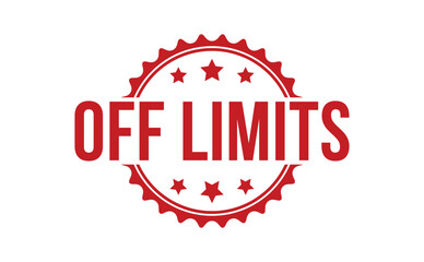 off limits Red Rubber Stamp vector design.