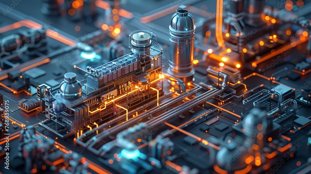 Poster dive into the industrial iot, optimized factory automation and data management