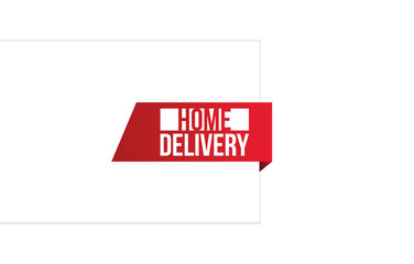 Vector illustration modern Home Delivery banner, Isolated web element.