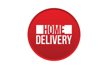Home Delivery banner design. Home Delivery icon. Flat style vector illustration.